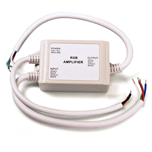 DC12/24V 4Ax3CH, ABS shell Waterproof IP67 LED RGB Data Signal Amplifier Used to Extend Color Change LED Strip Lights